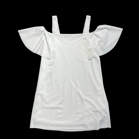 Mango Suit White Cold Shoulder Mini Dress 6 - Picture 8 of 8